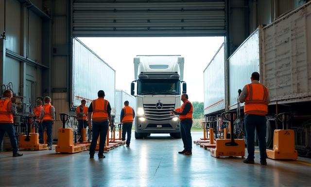 Logistics team managing cross-docking operations